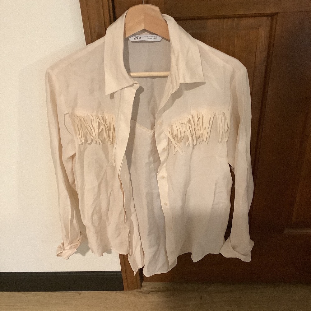 Fringe detail button up